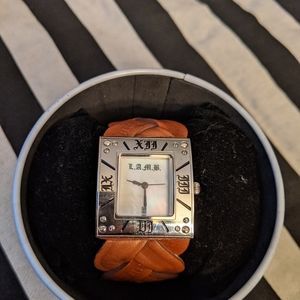 L.A.M.B. Braided Leather Strap Watch